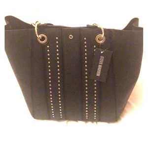 Steve Madden Gold stud black tote. Rare